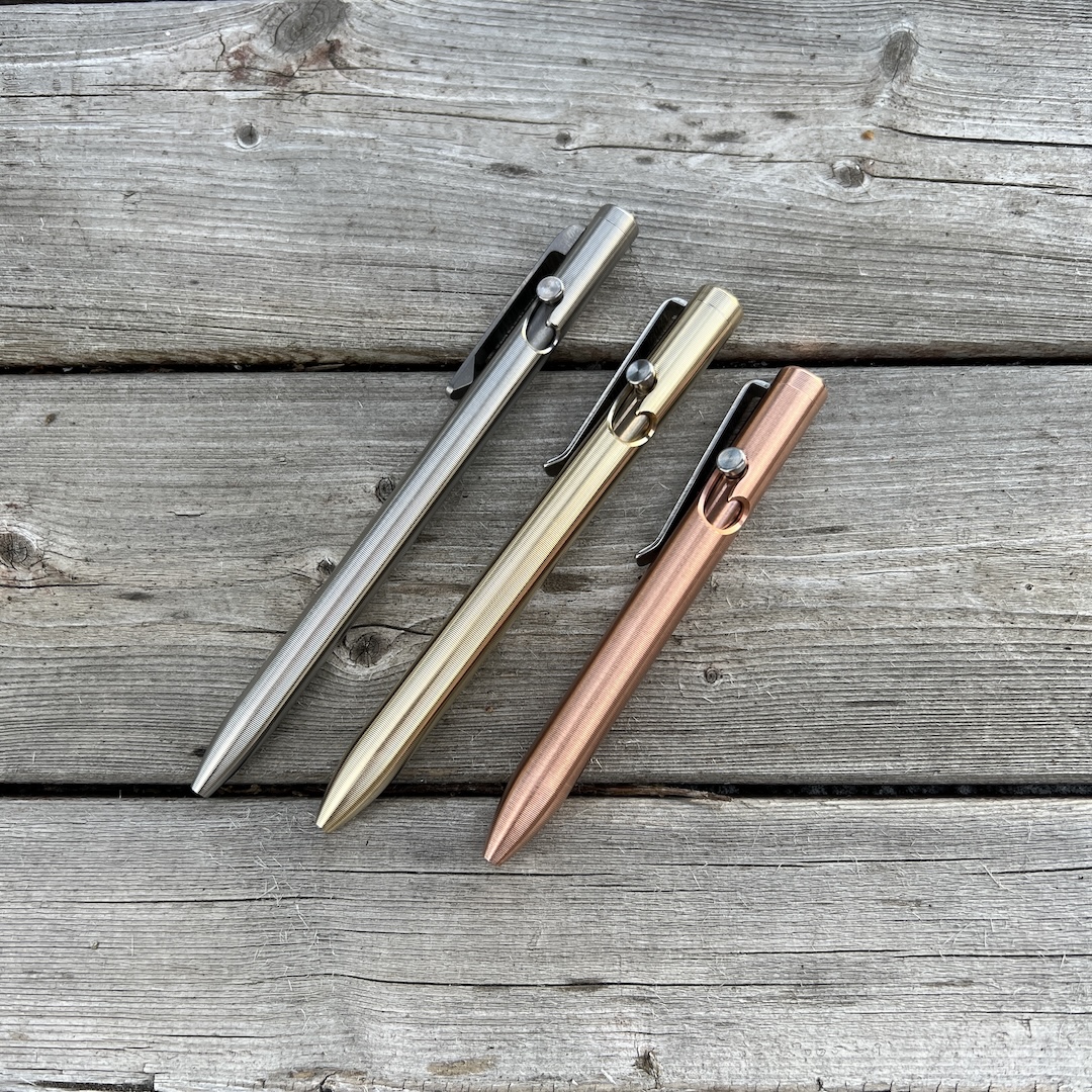 Tactile Turn Bolt Action Pen Standard Slim Titanium Short Bronze Mini Copper